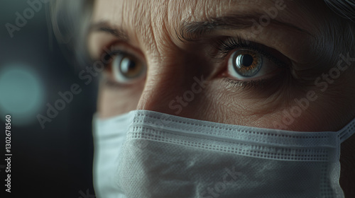 Wallpaper Mural Female doctor in a Face Mask with Intense Eyes Torontodigital.ca