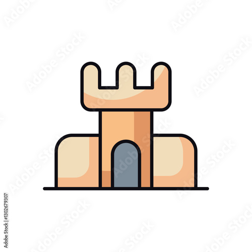 Sandcastle vector icon