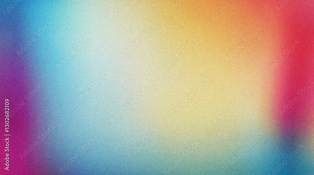Fototapeta premium Vibrant Abstract Background with Soft Blurred Colors in a Dynamic Gradient of Blue, Yellow, and Pink Hues with a grainy gradient abstract noise texture Background banner wallpaper backdrop