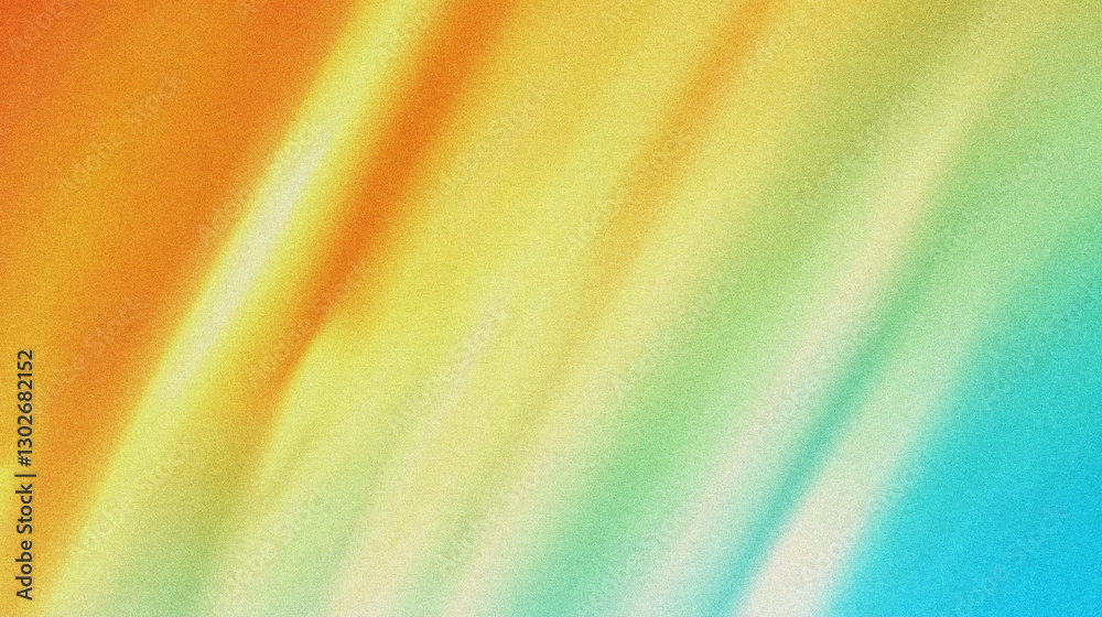 Obraz premium Bright and Colorful Gradient Background with Soft Blending Shades of Orange, Yellow, Green, Blue, and Aqua with a grainy gradient abstract noise texture Background banner wallpaper backdrop