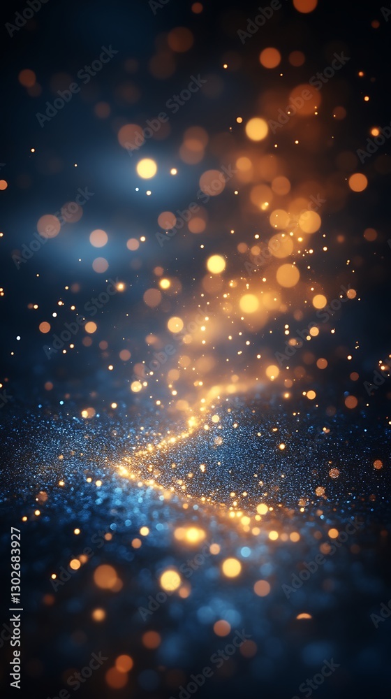 Fototapeta premium Bokeh lights abstract in dark space