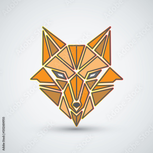 Modern fox logo can be used for company logo or clothing geometric design