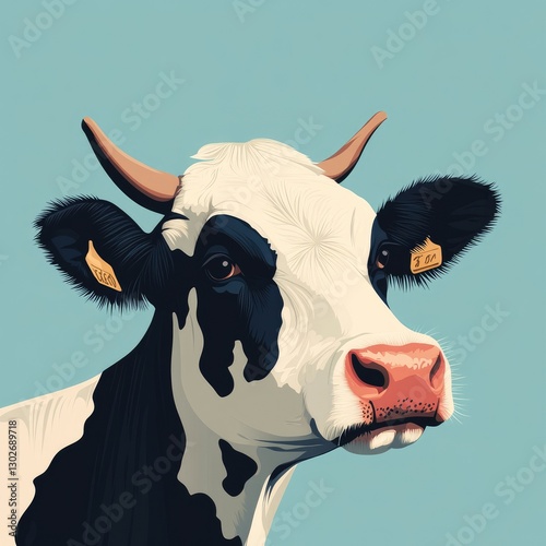 Close view of cow face