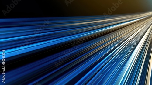 A striking visual of blue light streaks against a darker background captures a sense of speed and movement, symbolizing energy and the flow of ideas in the modern world.