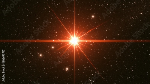 A breathtaking depiction of a brilliant starburst in a cosmic background, showcasing a stellar explosion of light and energy, encapsulating the beauty of deep space.