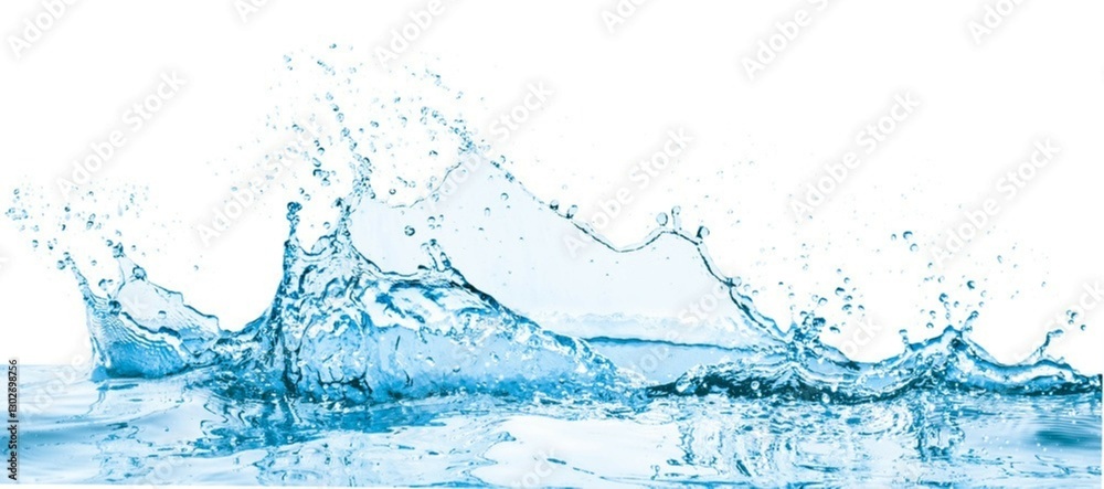 water splash isolated on white background water splash isolated on white background