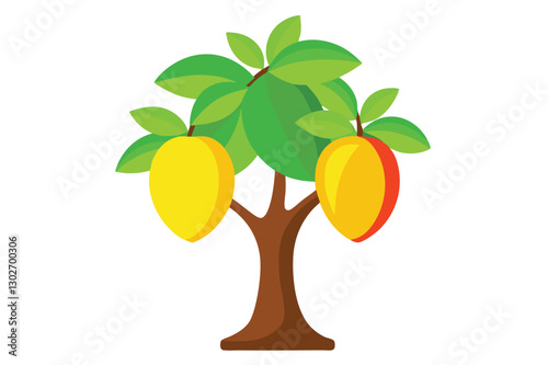 Creative Mango Tree Vector Illustrations for Microstock Sites