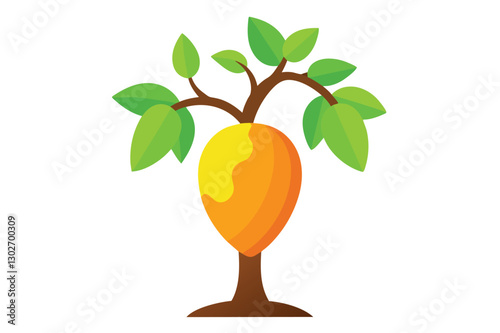 Creative Mango Tree Vector Illustrations for Microstock Sites