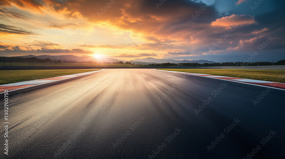 Naklejka premium empty f1 racing track