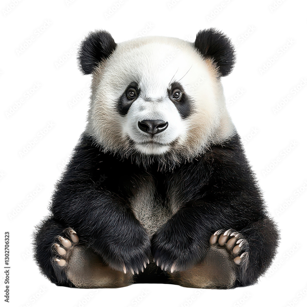 Panda isolated on transparent background, PNG Panda isolated on transparent background, PNG