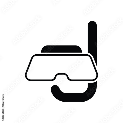 Snorkel And Mask vector icon