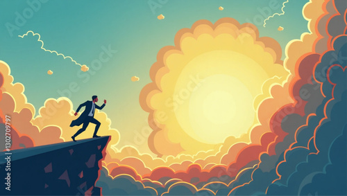 Motivational Concept of Achieving Business Goals and Making Dreams Come True