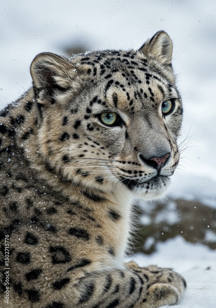 Obraz premium leopard in the snow