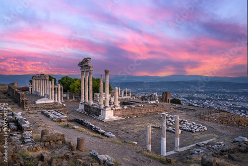 The Temple of Trajan in Pergamon Ancient City photo