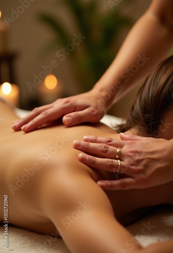 Wallpaper Mural Soothing Relief: Close-Up of Expert Hands Massaging a Woman's Neck and Back, Alleviating Tension in a Spa Atmosphere

 Torontodigital.ca
