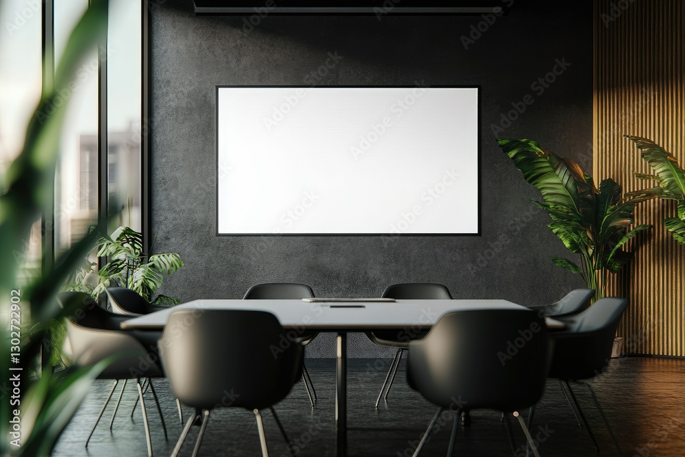 Clear Pixel Picture of Blank Banner on Meeting Room Interior Background Clear Pixel Picture of Blank Banner on Meeting Room Interior Background