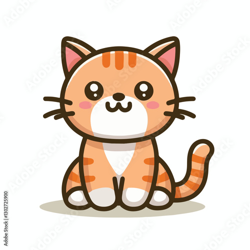 animal, cute, cat, pet, domestic, feline, happy, kitty, background, adorable, isolated, fur, portrait, mammal, design, white, black, kitten, looking, illustration, funny, tabby, vector, icon, beautifu