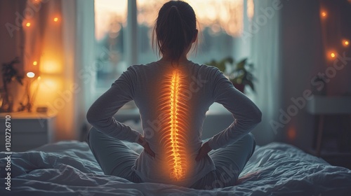 Obraz na płótnie Understanding Lumbar Pain: A Visual Insight into Spinal Health Issues w salonie