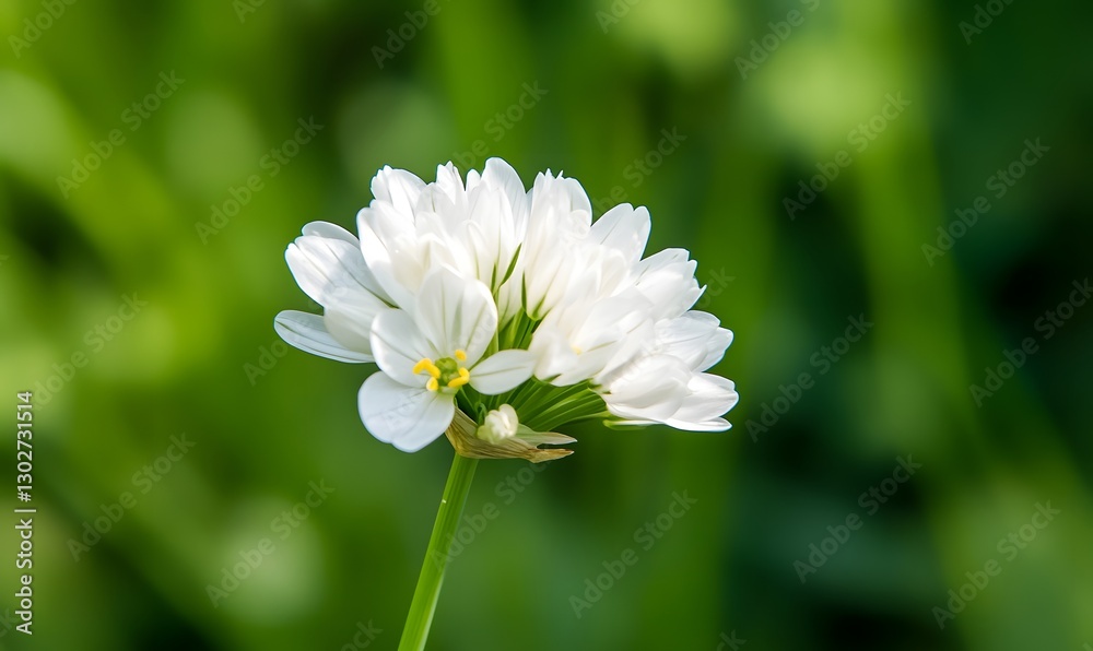 Close - up of chive flower, Generative AI Close - up of chive flower, Generative AI
