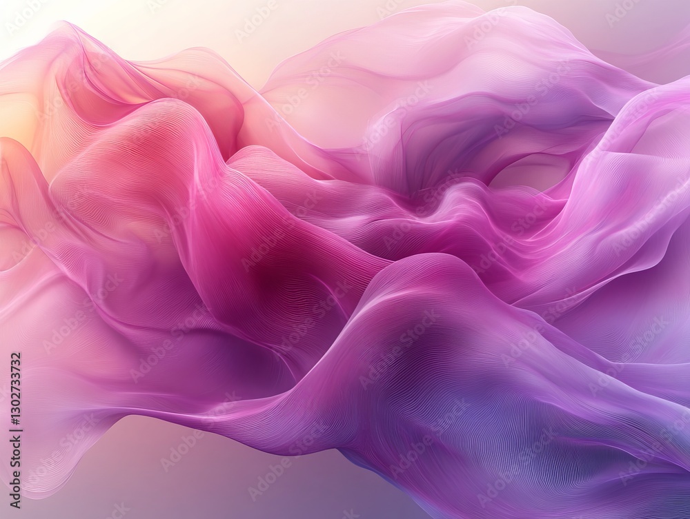Obraz premium Elegant Abstract Silk Waves: A Celebration of Feminine Grace and Power on International Women's Day, Highlighting Solidarity and Empowerment