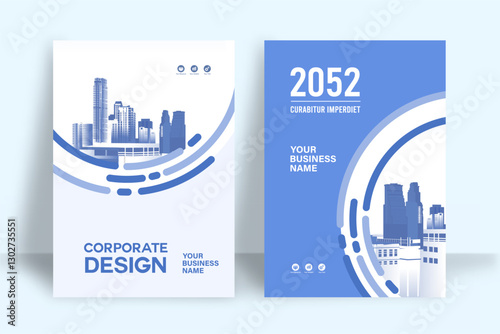 City Background Business Book Cover Design Template