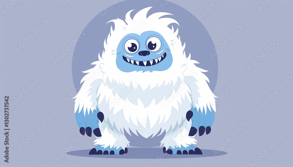 Fototapeta premium Cute yeti monster illustration vector