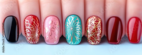 Modern and luxurious nail design with exquisite details