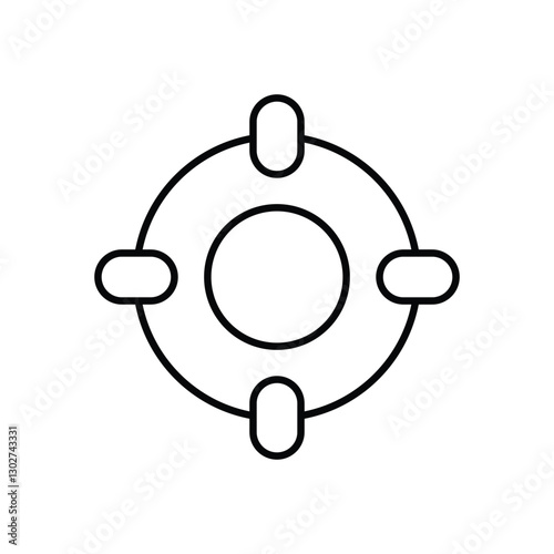 Lifebuoy vector icon