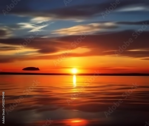 sunset over the sea