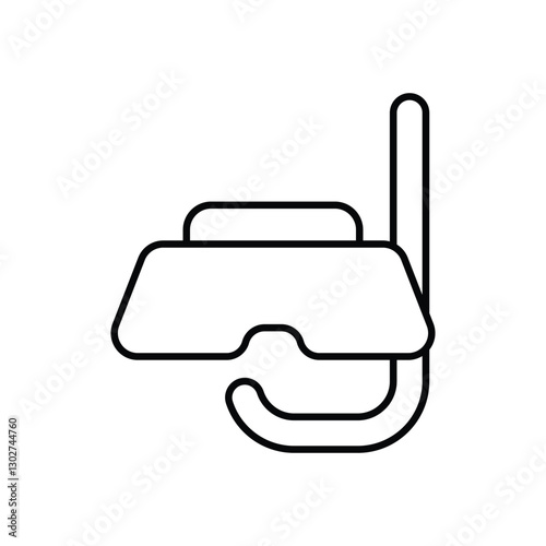 Snorkel And Mask vector icon