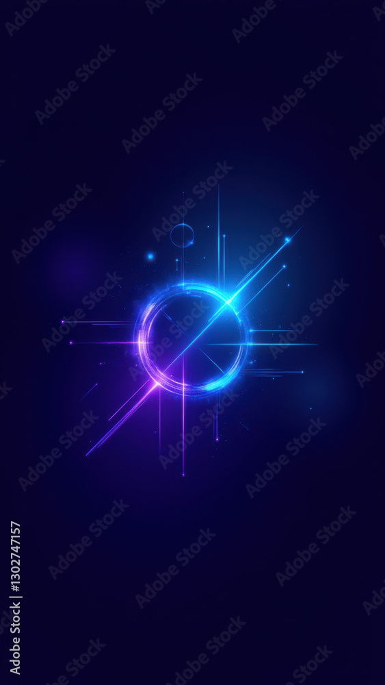 Fototapeta premium A futuristic digital art representation featuring abstract shapes and vibrant colors, evoking a sense of technology and innovation commonly associated with ci/cd processes.