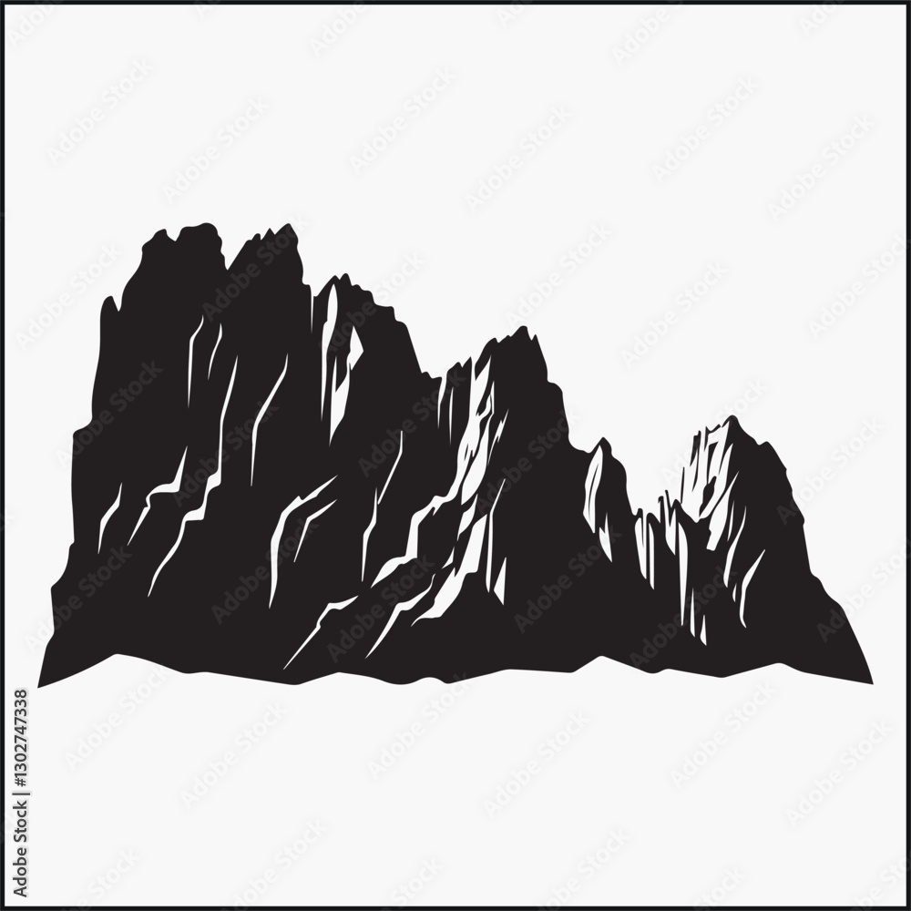 Obraz premium silhouette of a cliff