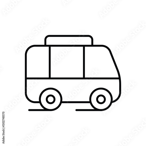 Holidays Van vector icon