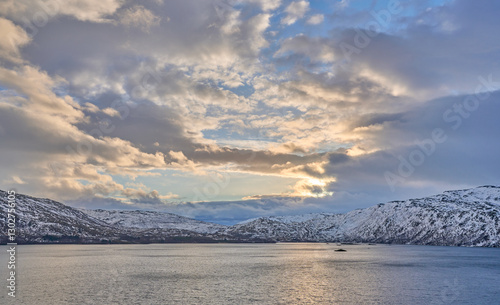 sea and landscape at sunris...