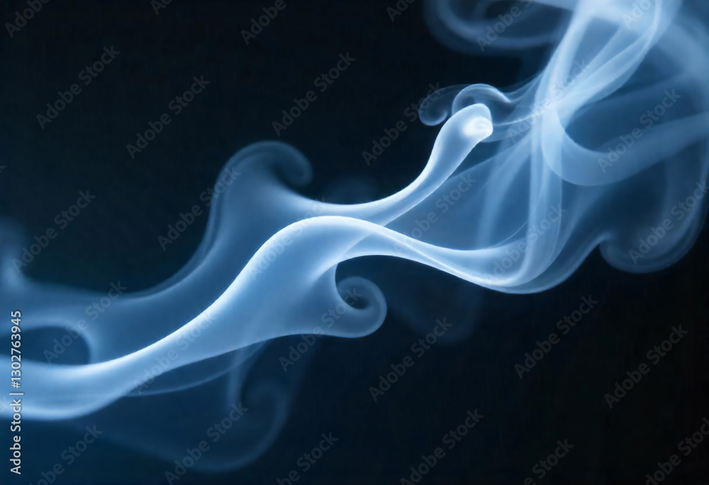 Ethereal Blue Smoke Swirls on Dark Background Symbolizing Mystery and Elegance Ethereal Blue Smoke Swirls on Dark Background Symbolizing Mystery and Elegance