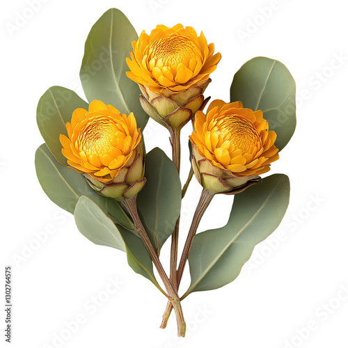 Helichrysum Flower isolated on transparent background