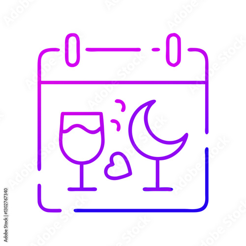 Enjoying a romantic date night with drinks and a cozy atmosphere under the evening sky on a special calendar day