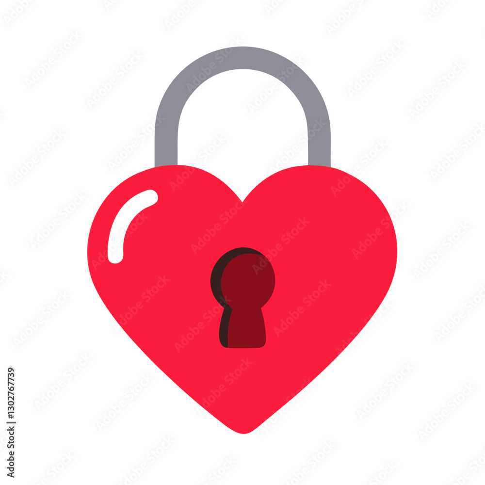 Heart lock icon symbolizes love, security, and commitment in a digital design context Heart lock icon symbolizes love, security, and commitment in a digital design context