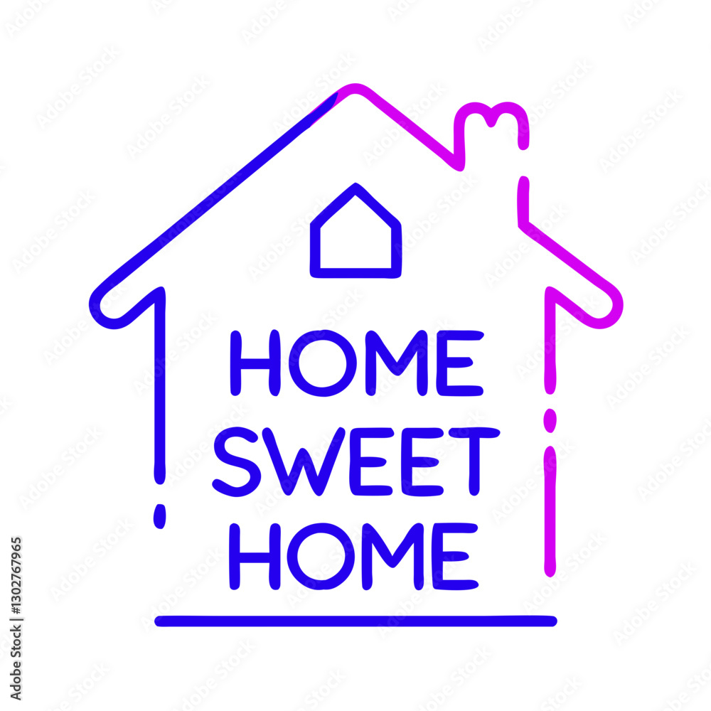 Vector icon depicting a cozy home sweet home design perfect for interior decor and hospitality branding messages Vector icon depicting a cozy home sweet home design perfect for interior decor and hospitality branding messages
