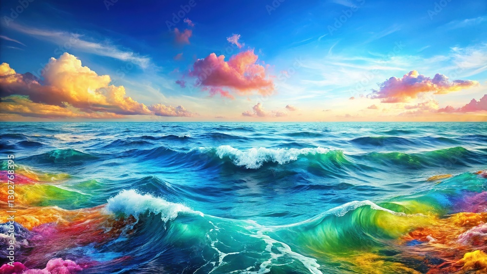 Obraz premium Stunning Ocean Backgrounds: Seamless Nature Patterns for Design