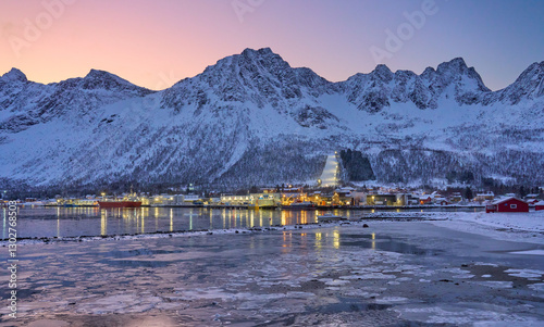 City and fishing harbor of ...