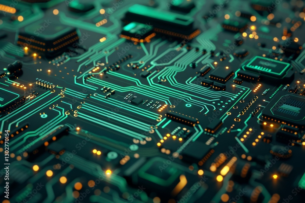 Circuit board. Electronic computer hardware technology. Motherboard digital chip. Neural network ai generated Circuit board. Electronic computer hardware technology. Motherboard digital chip. Neural network ai generated