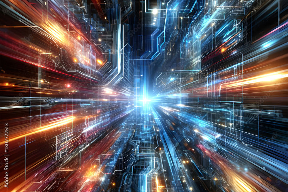 Abstract speed lines technology background Abstract speed lines technology background