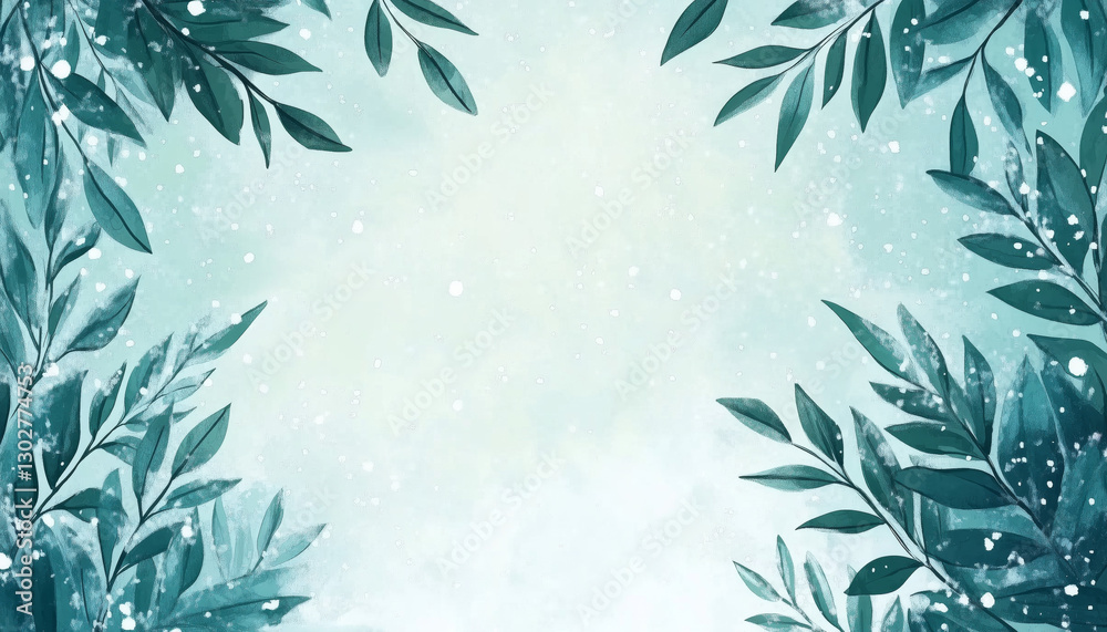 Blue background with branches of trees Blue background with branches of trees
