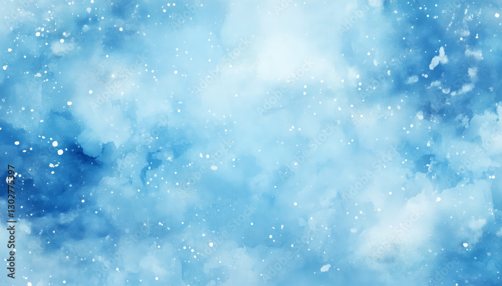 Abstract black winter watercolor background. Sky pattern with snow. Light blue water color paper texture background. Abstract black winter watercolor background. Sky pattern with snow. Light blue water color paper texture background.
