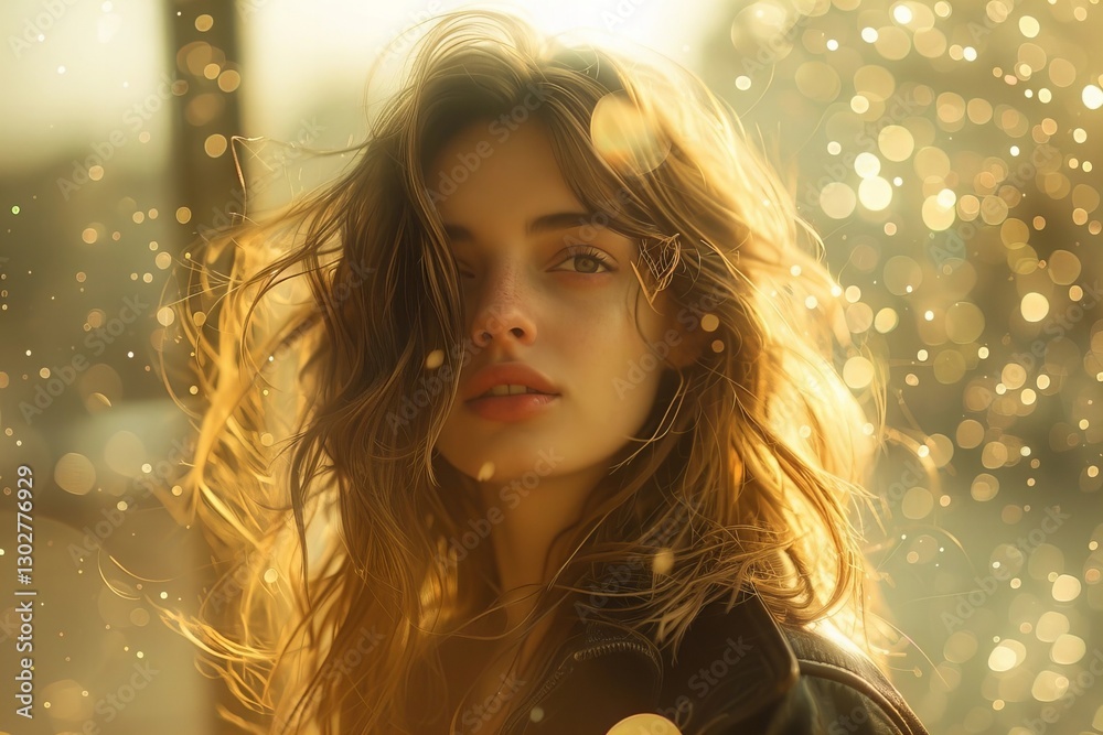 Mysterious and Futuristic: Model Posing in Digitized Particle Environment Mysterious and Futuristic: Model Posing in Digitized Particle Environment