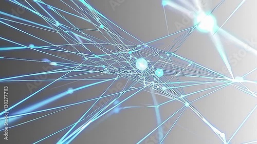 line connect network animation on white background. Line technology data connection and business background
