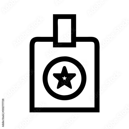 Badge holder icon representing identification and security in professional environments for conferences and events