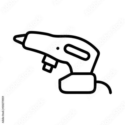Electric sander vector icon designed for woodworking, carpentry, and DIY projects, ideal for home improvement and renovation activities