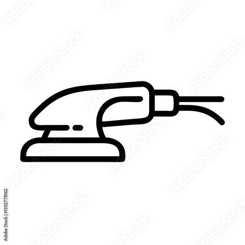Electric sander icon designed for woodworking, highlighting its shape, function, and usage in various projects or tasks